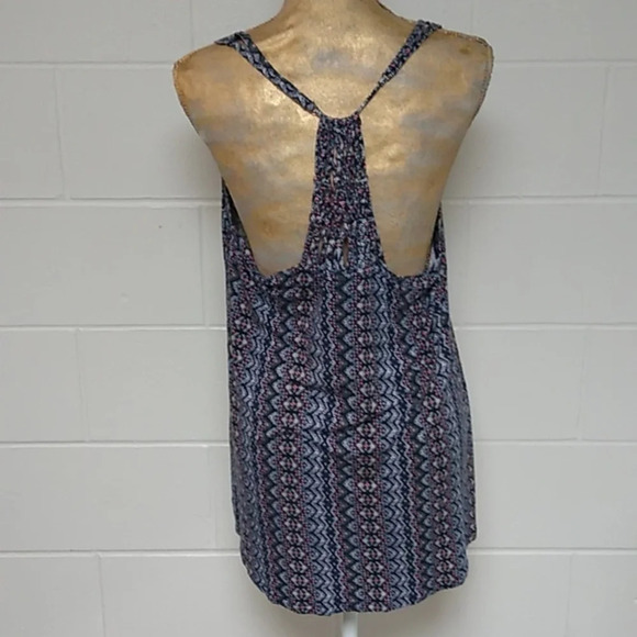 MAURICES WOVEN RACER BACK, PRINT TANK TOP, TUNIC, BEACH COVER UP, - Picture 2 of 6